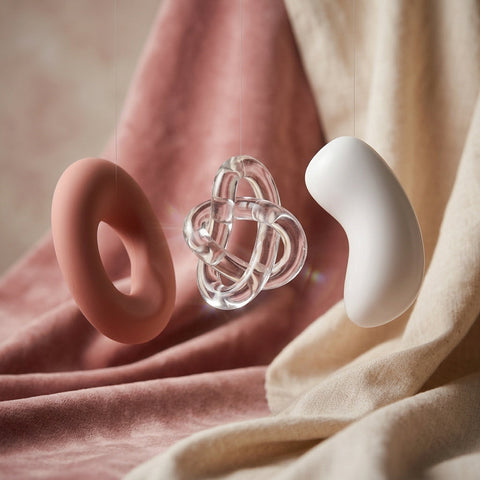 Siliconen, glas en ABS materiaalmonsters voor sekstoys