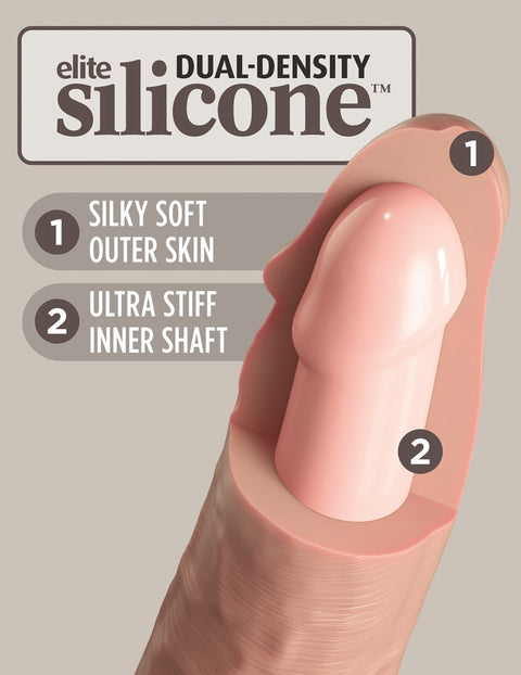 King Cock Elite 9 Inch Vibrerende Siliconen Dildo met Afstandsbediening