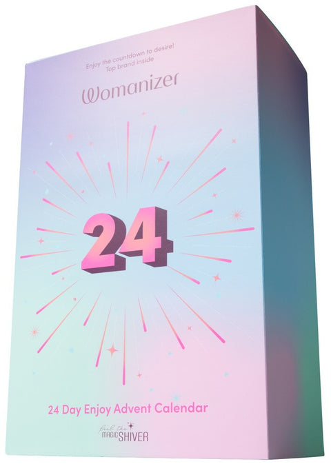 Magic Shiver erotische adventskalender Enjoy 2026, voorkant van de kalender in pastelkleuren