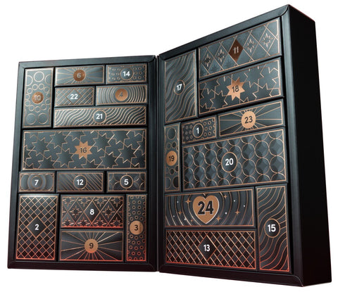 Opengeklapte erotische adventskalender Luxury met 24 gesloten geschenkdoosjes