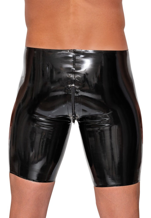 Late X Heren Latex Short – Zwart