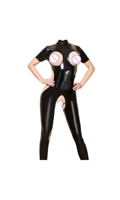Zwarte Catsuit met Cut-Out Details – Dames