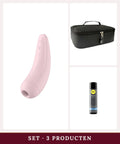 Discreet Genieten Set – complete set: Satisfyer Curvy 2+, afsluitbare opbergcase en pjur glijmiddel