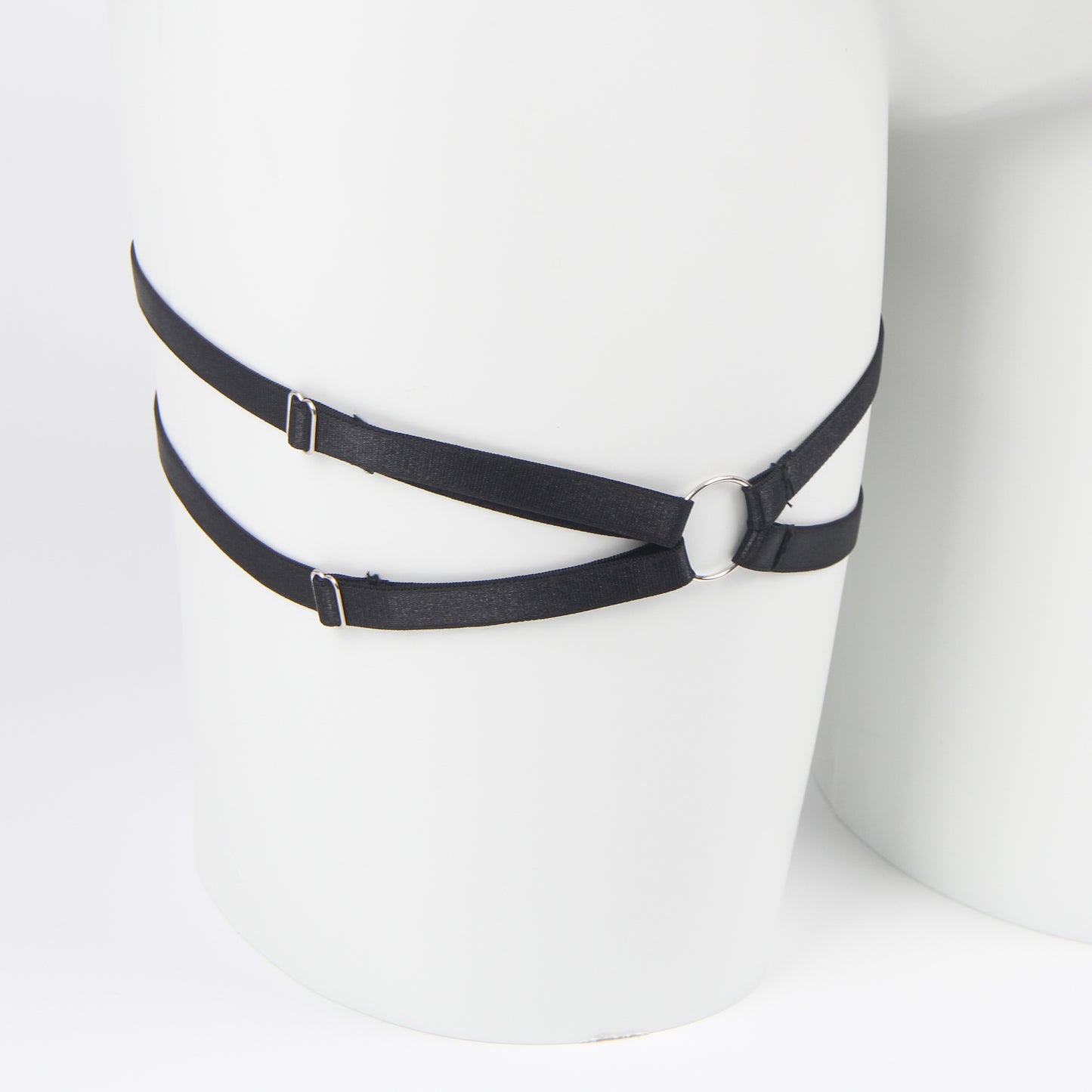 Strappy Bow Lingerie Set – Zwart