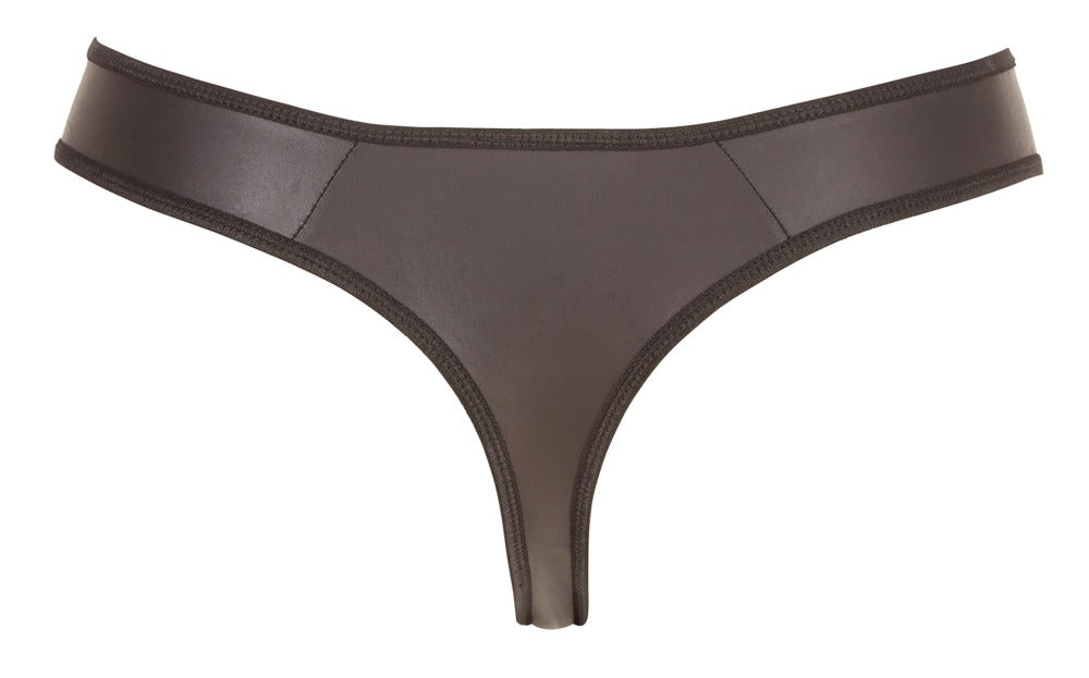 Zwarte gaas-thong heren – achterzijde