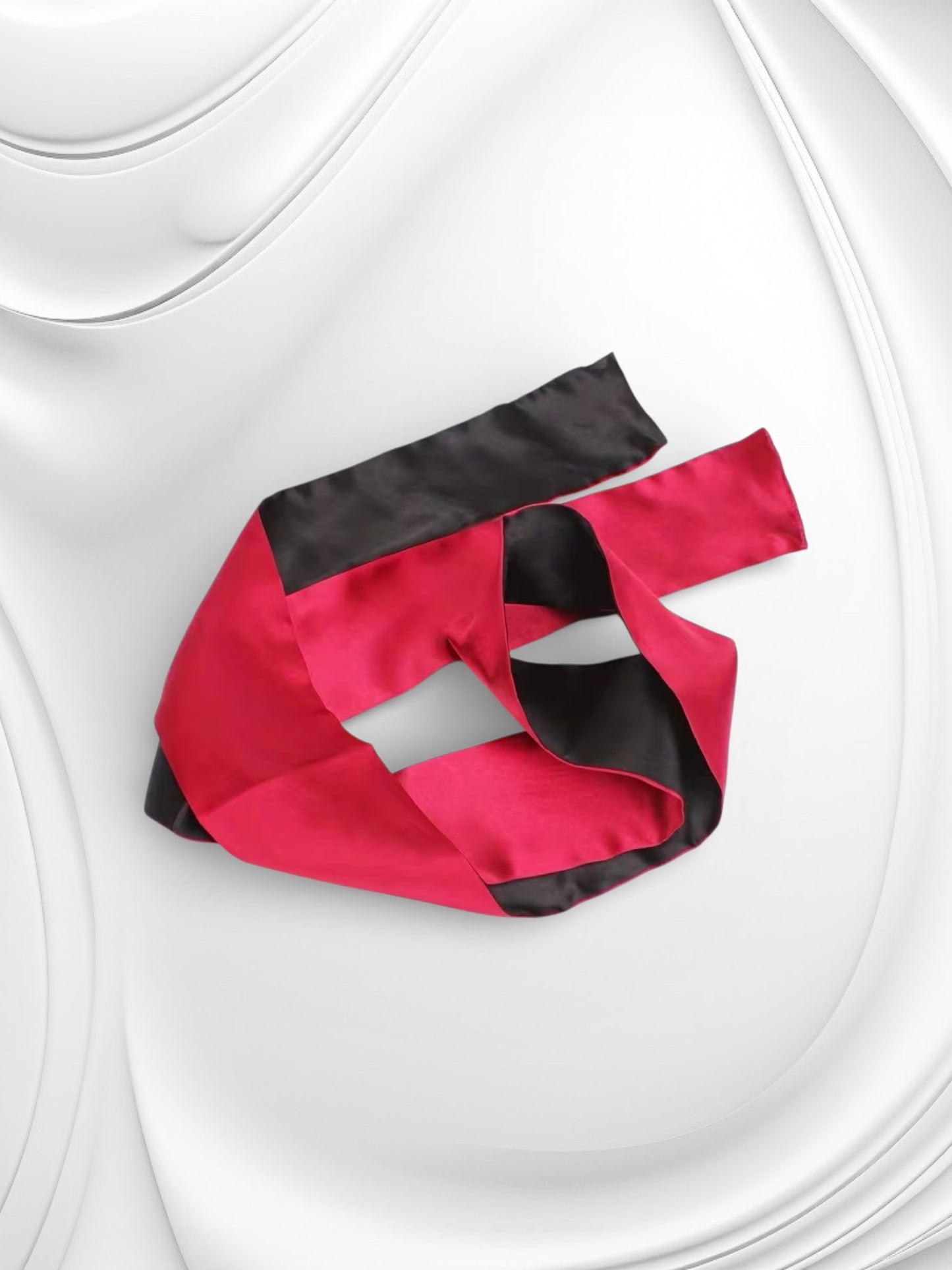 Satijnen Blinddoek – Rood/Zwart (Zacht & Sensueel)