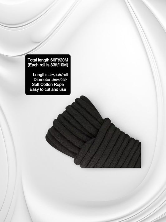 Bondage Touw Set – 2×10 Meter Zwart (8 mm)