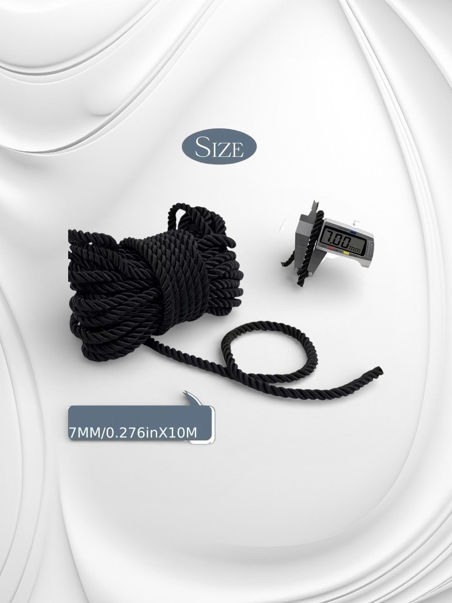 Bondage Touw Nylon – 5 Meter Zwart (7 mm)