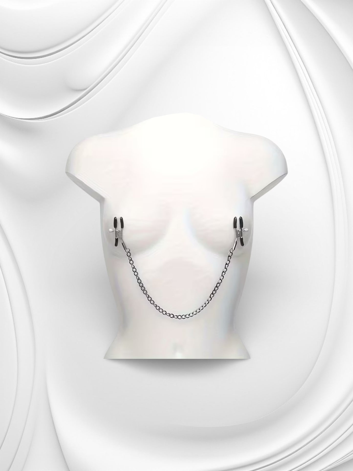 Metalen Tepelklemmen met Ketting – Verstelbaar BDSM Accessoire