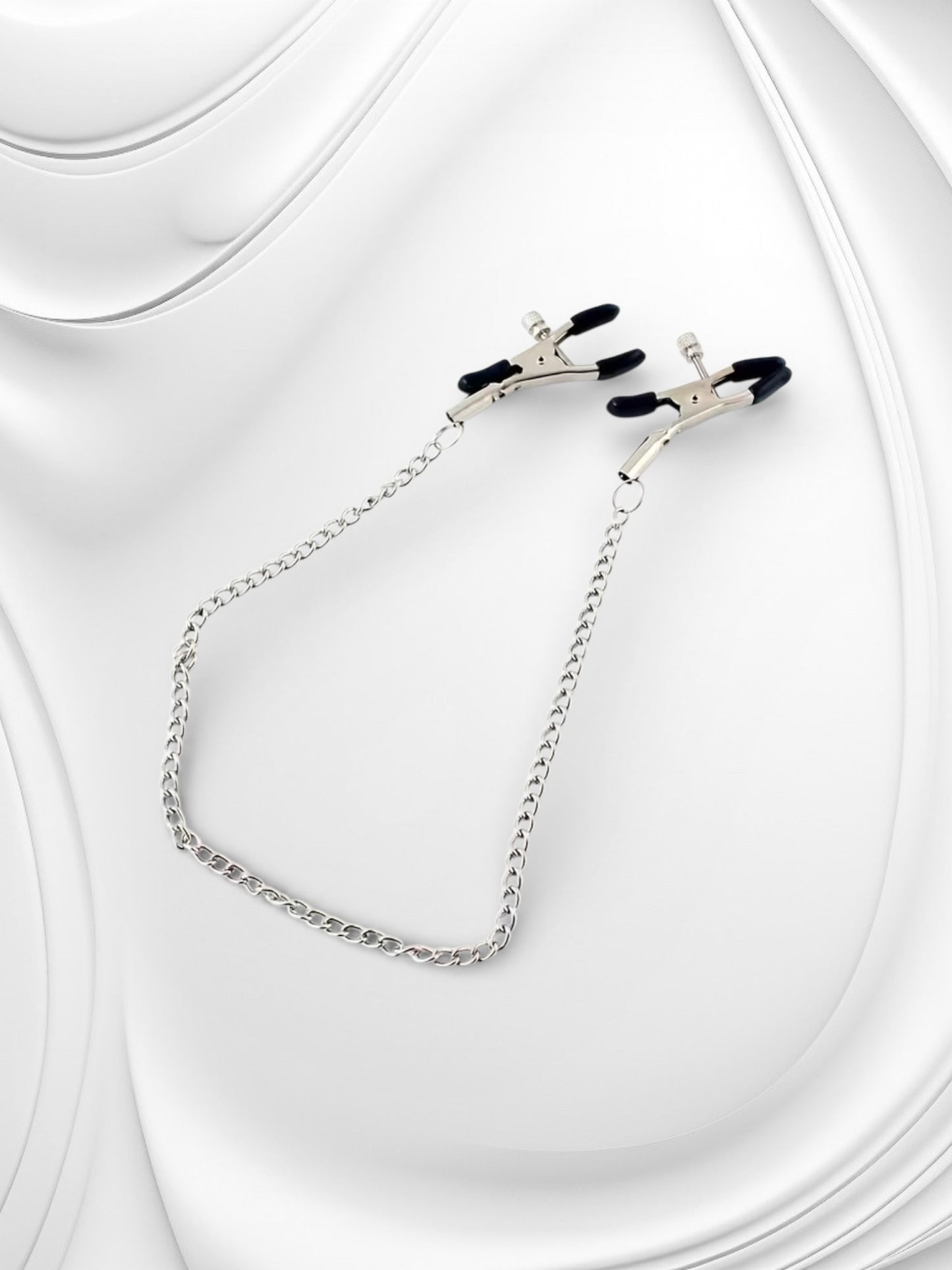 Metalen Tepelklemmen met Ketting – Verstelbaar BDSM Accessoire