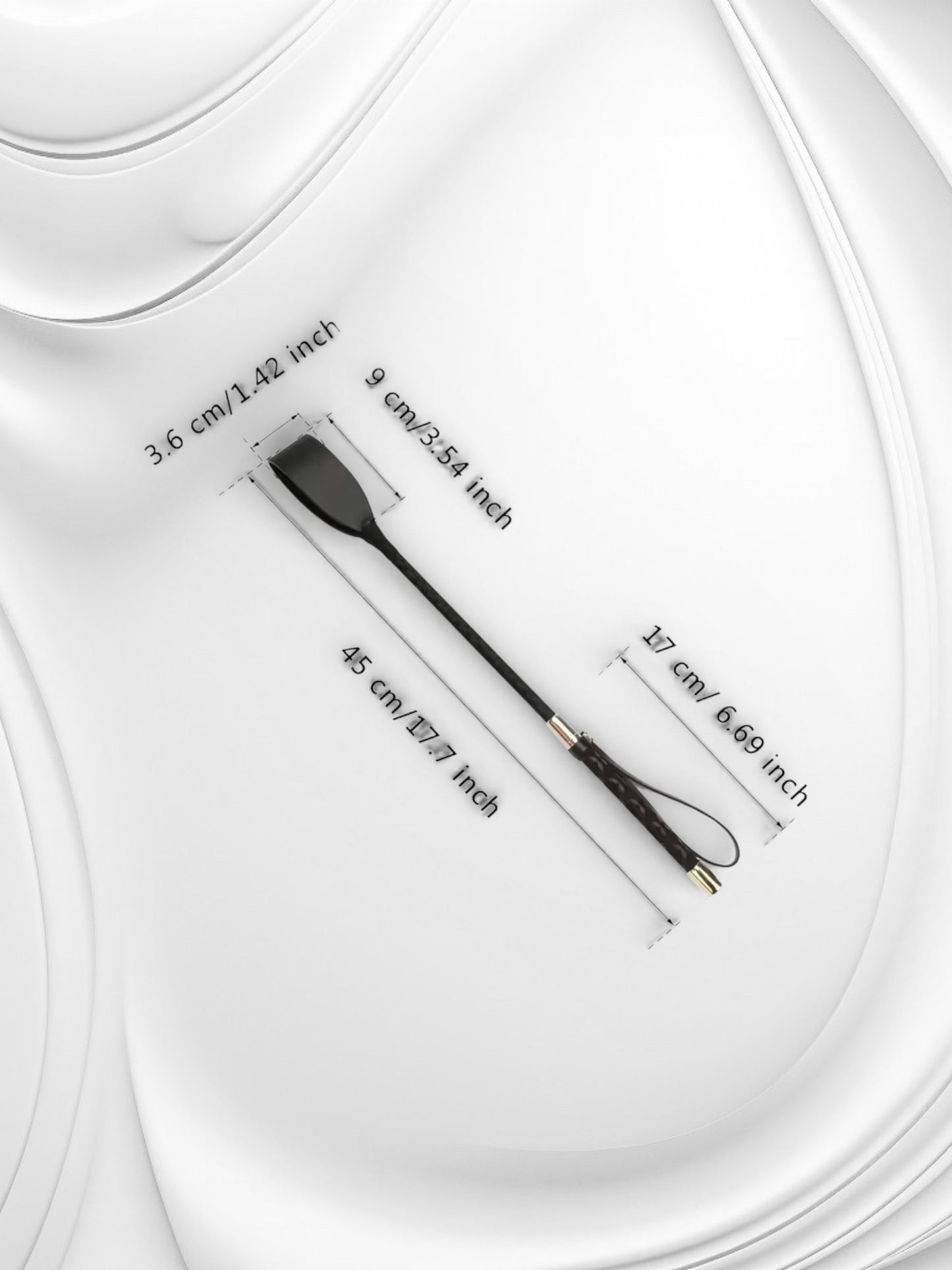 Luxe Tikflogger Zwart – Elegant BDSM Zweepje (45 cm)