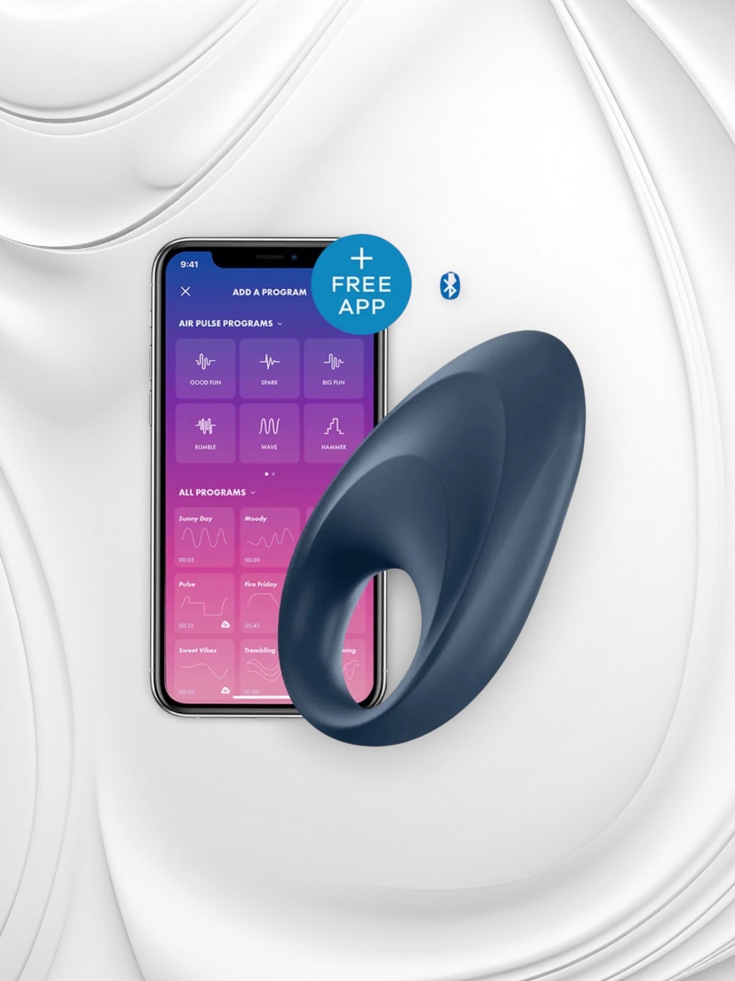 Satisfyer Mighty One – App Controlled Cockring (Blue)